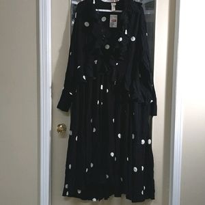 Black and white polka dot dress
